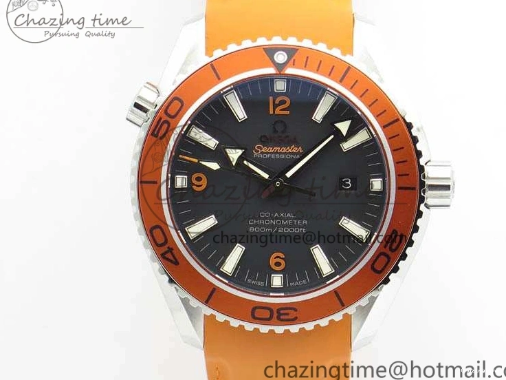 0217 UrbanStyle Planet Ocean Pro Orange Bezel 45mm OMF 1:1 Best Edition On Rubber Strap A8500 (Black Balance Wheel) 8138